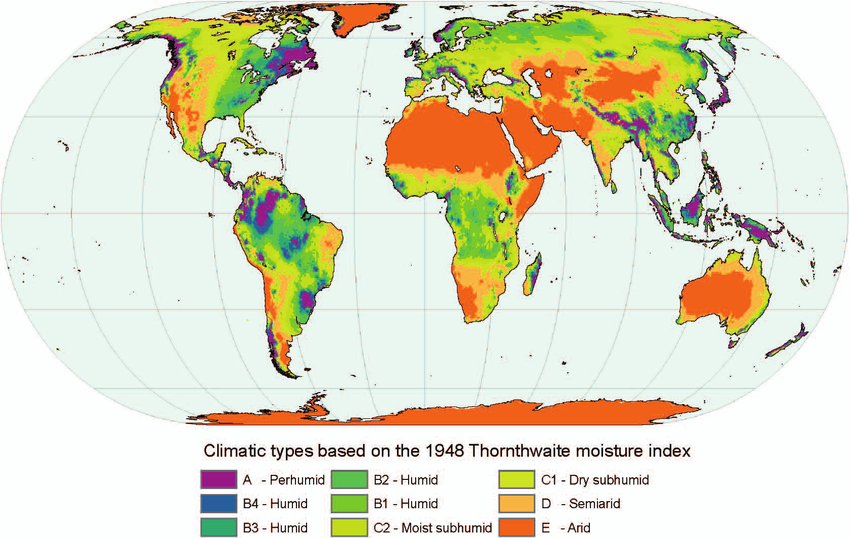 Climate Classification of the Thornthwaite