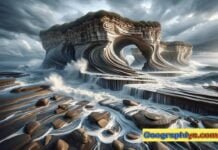 Topography created by sea waves Topography created by sea waves